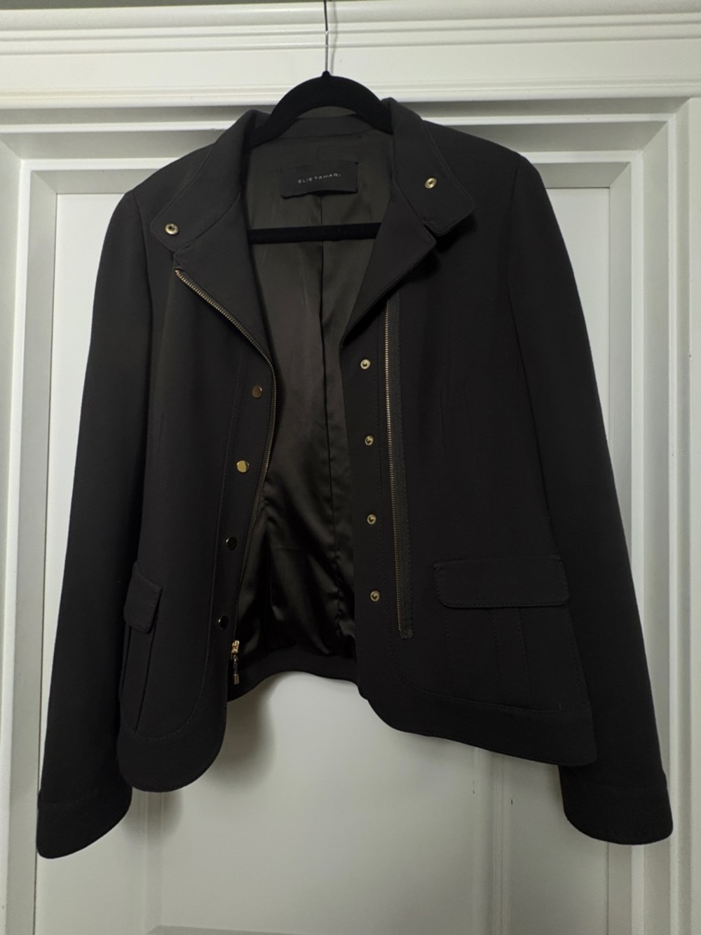 Elie Tahari Black Label Zip Up Jacket